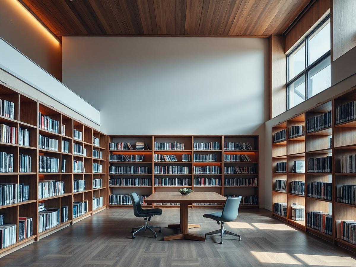 Modern study space and library at Aspire Academy